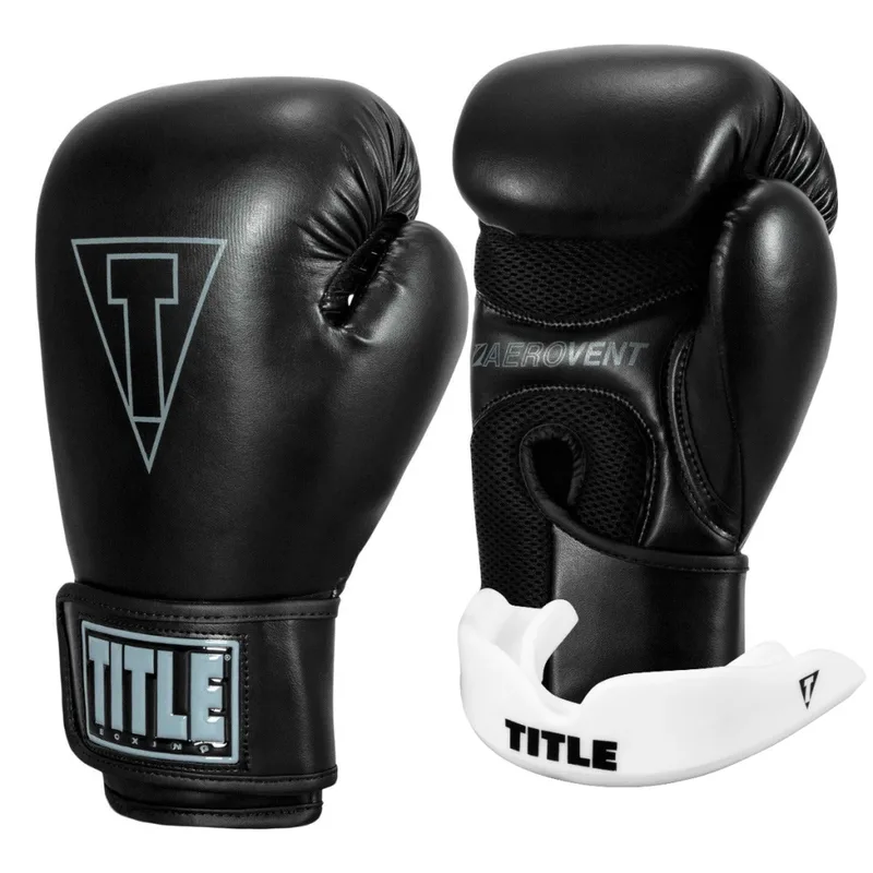 Боксерські рукавички Title Boxing Vegan Gloves Black 12 oz (VGFBG 12 oz BK/BK)