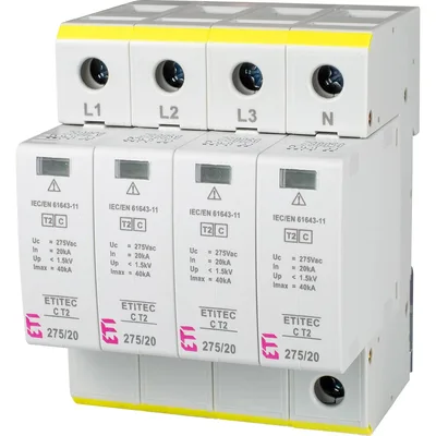 Обмежувач перенапруги ETI ETITEC C T2 275/20 (4+0) 4p (2440395)