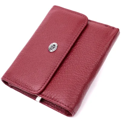 Гаманець ST Leather Шкіряний Бордовий (19480)