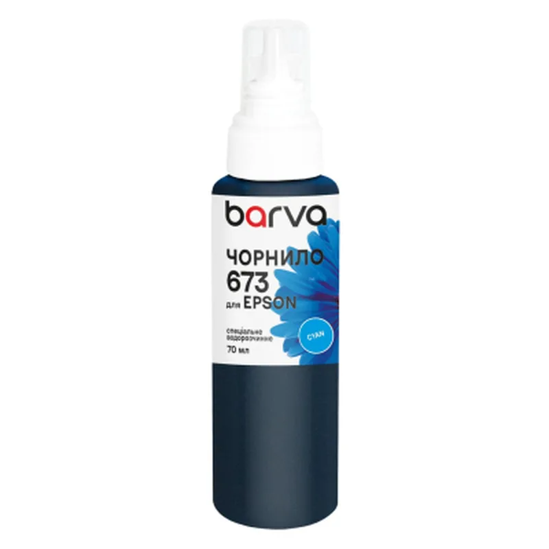 Чорнило Barva Epson 673 70 мл, special, cyan (E673-410e)