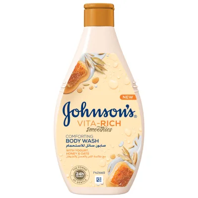 Гель для душу Johnson's Vita-Rich Доглядальний з йогуртом, вівсом і медом 250 мл (3574661509211/3574661385631)
