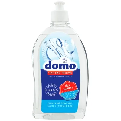 Засіб для ручного миття посуду Domo Без аромату 500 мл (4820024949651)