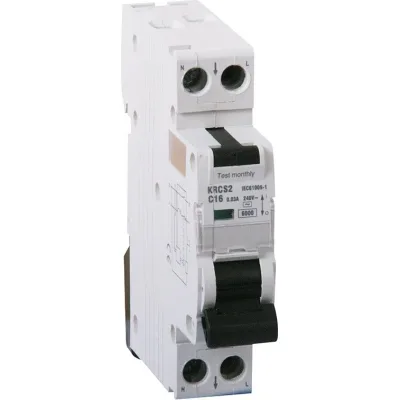 Диференціальний автоматичний вимикач ONESTO 1п+N, 16А, 30mA , тип AC/A, RCBO (KRC2)