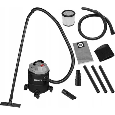 Пилосос будівельний Graphite 1200Вт, 18кПа, 20л, 220В/1200В (59G614)