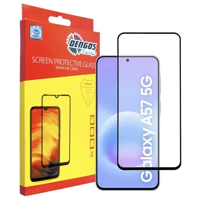 Скло захисне Dengos Super-D Full Glue Samsung Galaxy A57 Black (TGFG-SD-09)