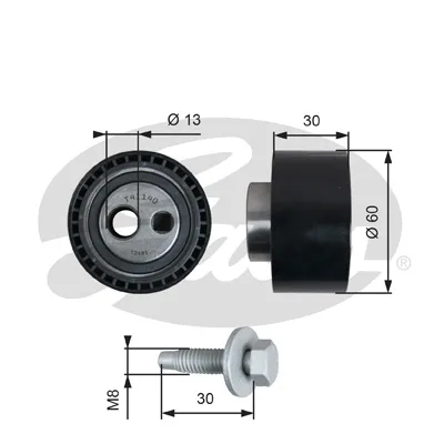 Ролик натягувача ременя Gates T41140
