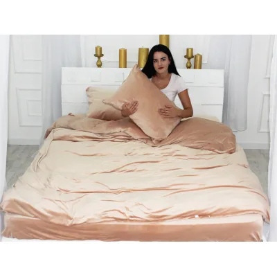 Постільна білизна MirSon Велюр Winter Frost 28-0004 Cream Velvet Односпальний (2200003995145)