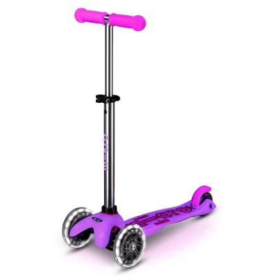Самокат Micro Mini Deluxe Glow LED Морозний рожевий (MMD217)