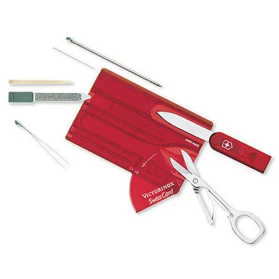Ніж Victorinox SwissCard Transparent Red (0.7100.T)