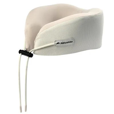 Подушка бавовняна для шиї, з пам'яттю Naturehike CNK2450WS019, бежева