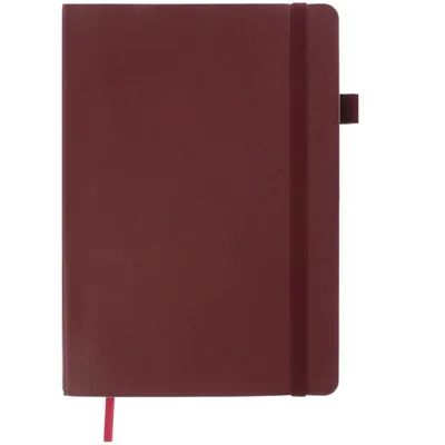 Книга записна Buromax BRIEF, А5, 96 аркушів, лінія, темно-червоний (BM.295204-13)