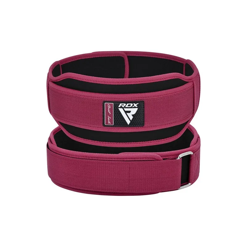 Атлетичний пояс RDX RX5 Double Belt неопреновий Pink S (WBD-RX5P-S)