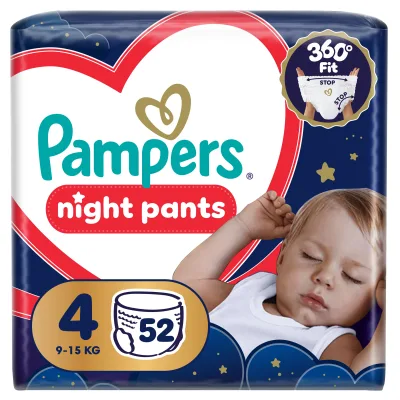 Підгузки Pampers Night Pants Розмір 4 (9-15 кг) 52 шт (8006530320665)