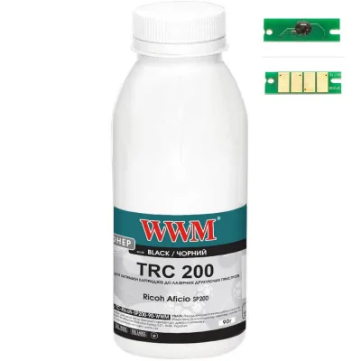 Тонер Ricoh Aficio SP200, 90г Black, chip WWM (TC-Ricoh-SP200-90-WWM)
