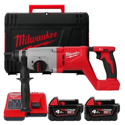 Перфоратор Milwaukee SDS-PLUS, M18 BLHACD26-402X, 2,6Дж ЗП М12-18 С,2x5ah, HD кейс (4933492480)