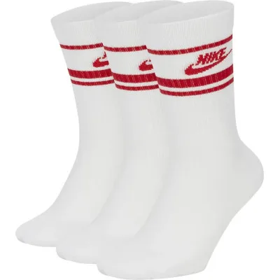 Шкарпетки Nike U NK NSW EVERYDAY ESSENTIAL CR 3PR DX5089-102 46-50 3 пари Білий/Червоний (196148786194)