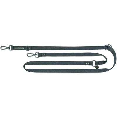 Повідець для собак Trixie CityStyle V-Lead бавовна S–M 2 м 13 мм чорний (4053032681675)