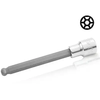Торцева головка Toptul шестигранник HEX 6 мм 140мм 1/2" з кулею (BCSA1606)