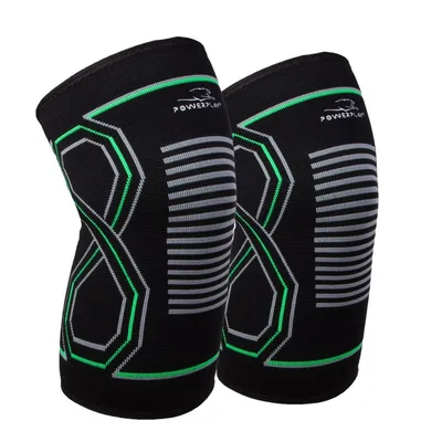 Фіксатор коліна PowerPlay PP-4099 Knee Support Чорно/Зелені S/M (PP_4099_S/M_Bl/Green)