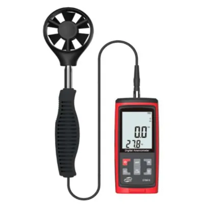 Анемометр Benetech цифровий з виносною крильчаткою 0,3-45м/с, 0-45°C, 10-90% (GT8915)