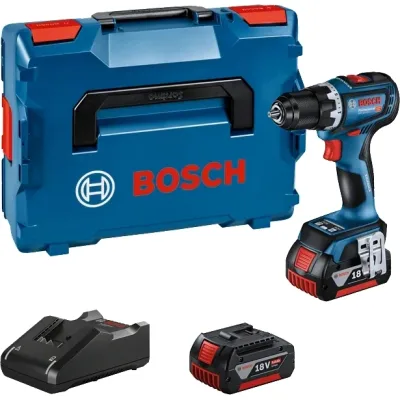 Шуруповерт Bosch GSR 18V-90 C 18V, 2х5Ah, 36-64Нм, 0-2100 об/хв, кейс, 1.1кг (0.601.9K6.006)