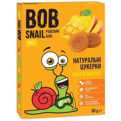 Цукерка Bob Snail Мангово-яблучні 60 г (1740788)