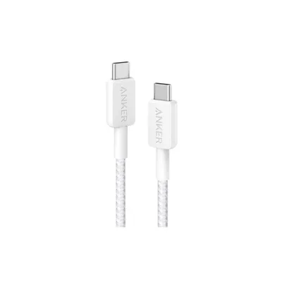 Дата кабель USB-C to USB-C 1.8m 322 White Anker (A81F6H21)