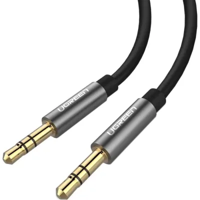 Кабель мультимедійний 3.5mm M to 3.5mm M 2.0m AV119 black Ugreen (10735)