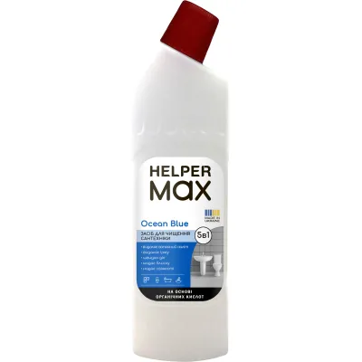 Рідина для чищення ванн Helper Max Ocean Blue Для сантехніки 1 л (4820183972996)