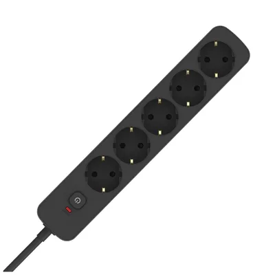 Мережевий фільтр живлення ColorWay CCA-3G1MM 5 розеток, 5m Black (CW-PSEA1055BK)