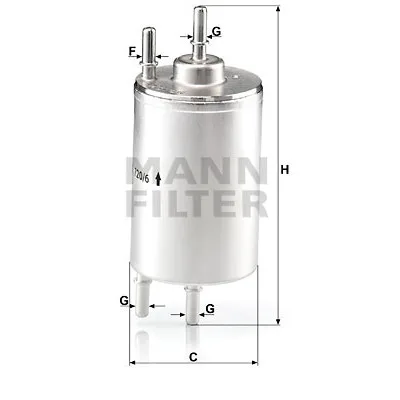 Фільтр паливний Mann WK720/6