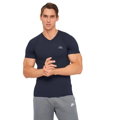Футболка Kappa T-shirt Mezza Manica Scollo V K1311 BluNavy темно-синій XL (8052394814086)