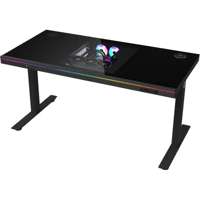 Комп'ютерний стіл Lorgar ELITE 90G Glass Black (LRG-DE90G)