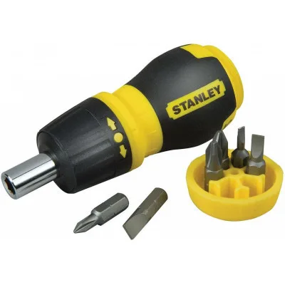 Набір викруток Stanley Multibit Stubby, реверсивна, з 6 змінними бітами (0-66-358)