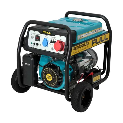 Генератор FULL FGL10000LE3, 380/220V, 50Hz, 10kVA/8kW, 28 л, 3 л/рік, пуск: ручний/електостартер (без АКБ) (FGL10000LE3)