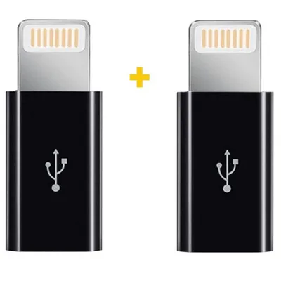 Перехідник MicroUSB to Lightning AC-030 2 pcs XoKo (XK-AC030-BK2)