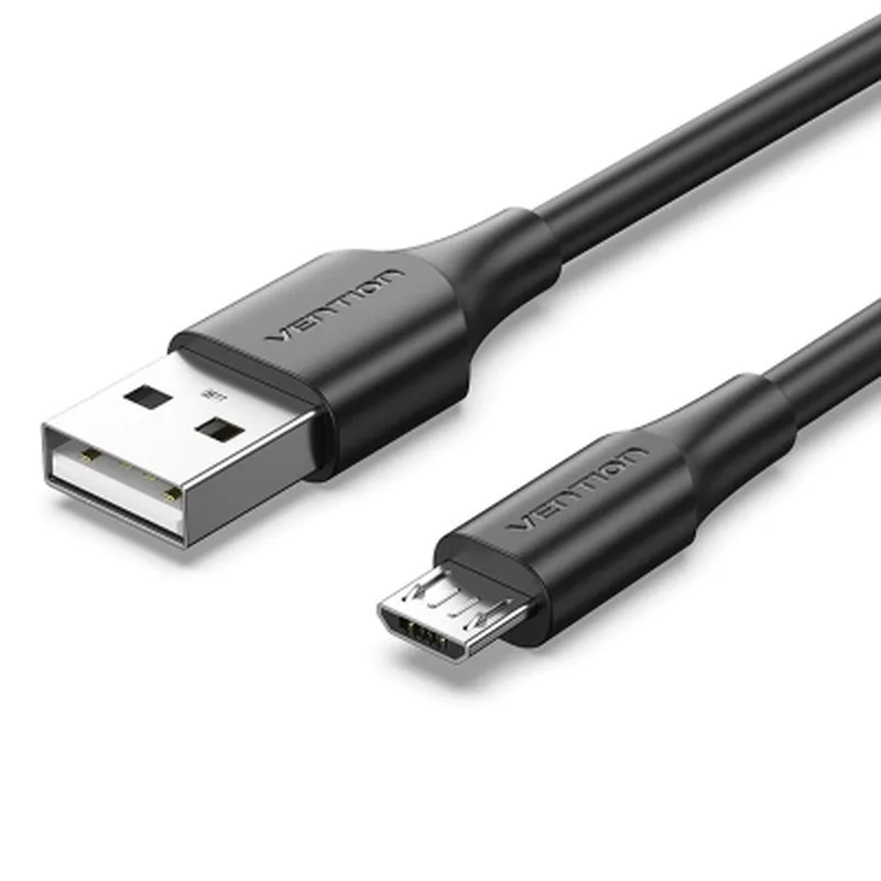 Дата кабель USB 2.0 AM to Micro 5P 1.0m 3A black Vention (COLBF)