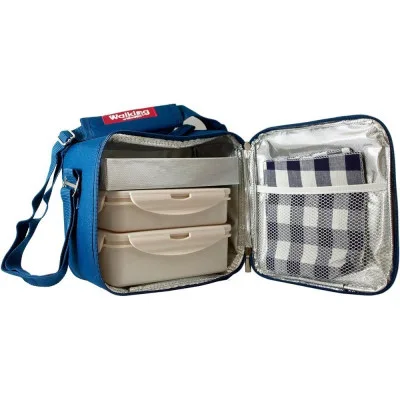 Набір для пікніка Bergner Walking business 23х22х13.5 см 5 предметів (BG-3652-BL)