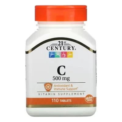 Вітамінно-мінеральний комплекс 21st Century Вітамін C, 500 мг, Vitamin C, 110 таблеток (CEN-22316)