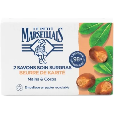 Тверде мило Le Petit Marseillais З олією Ши 2 x 100 г (3574661681108)