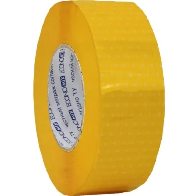 Скотч Optima 48 мм х 300 м Dots, жовтий (O45379)
