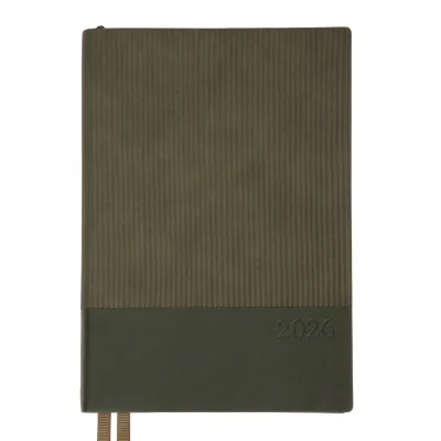 Тижневик Leo planner А5 датований 2026 "Velvet", м‘який, темно-зелений, 368 сторінок (252637)