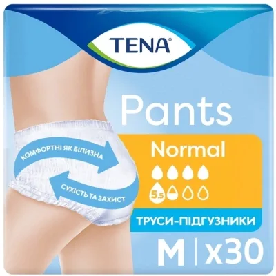 Підгузки для дорослих Tena Pants Normal Medium 30 шт (7322541150611_7322542544860)