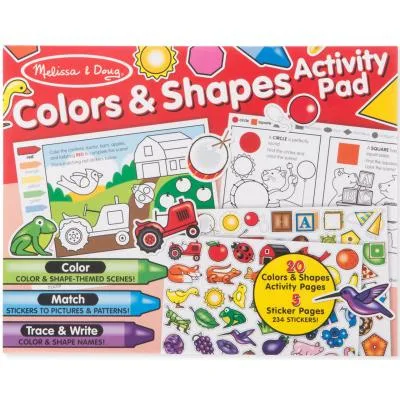 Набір для творчості Melissa&Doug Альбом розмальовок/наліпок Кольори і фігури (MD8564)