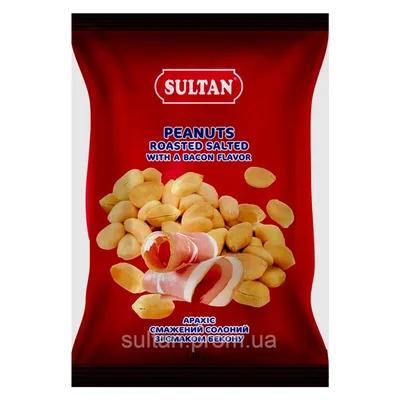 Горіхи Sultan Арахіс смажений солоний зі смаком бекону 120 г (slt.51028)