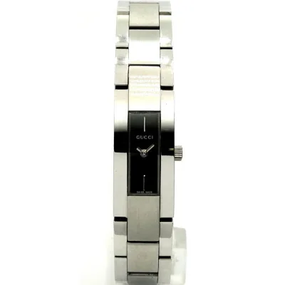 Наручний годинник Gucci 4605L 24636 BLK/STEEL/BRACELET