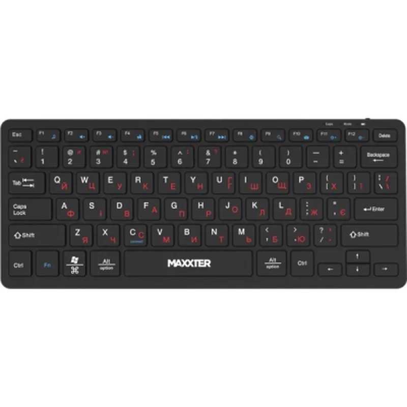Клавіатура Maxxter KBW-C01B-UA Wireless UA Black (KBW-C01B-UA)