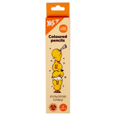 Олівці кольорові Yes Line Friends6 кол (290710)