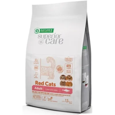 Сухий корм для кішок Nature's Protection Superior Care Red Cats Grain Free Herring 1.5 кг (NPSC47631)