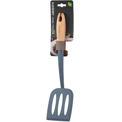 Лопатка кухонна ARDESTO Midori, 34.5см, нейлон, дерево, синій (AR2124PG)